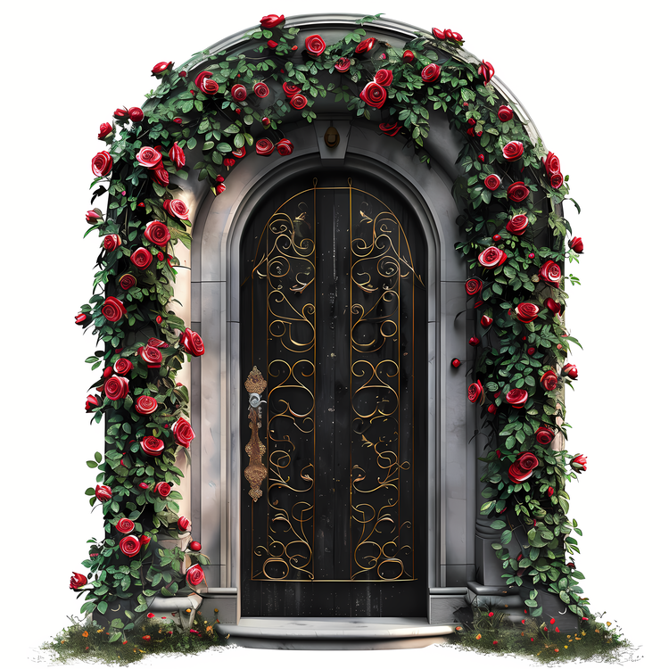 Flower Doorway,Flower Window,Gothic