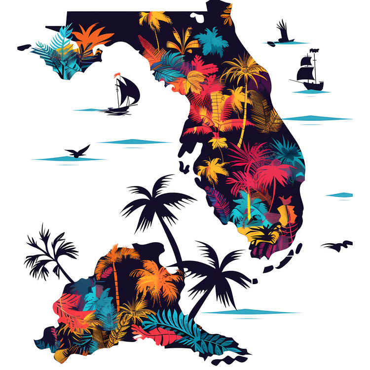 Bahamas,Map,Flora