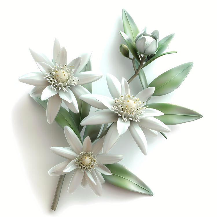 Edelweiss,White Flowers,Flower Arrangements