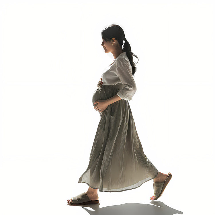 Pregnant Woman,Silhouette,Stylized