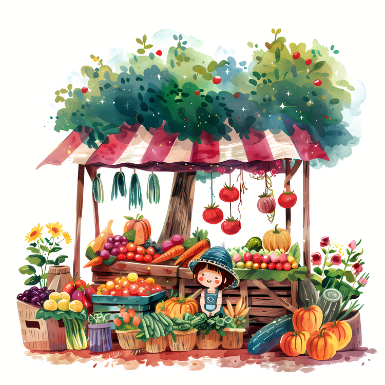 Spring Market,Vegetables,Fruit Stand