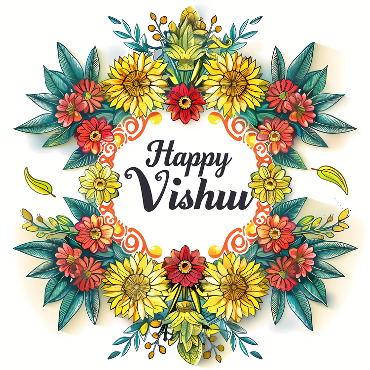 Vishu,Happy Vishnu,Yellow Flowers