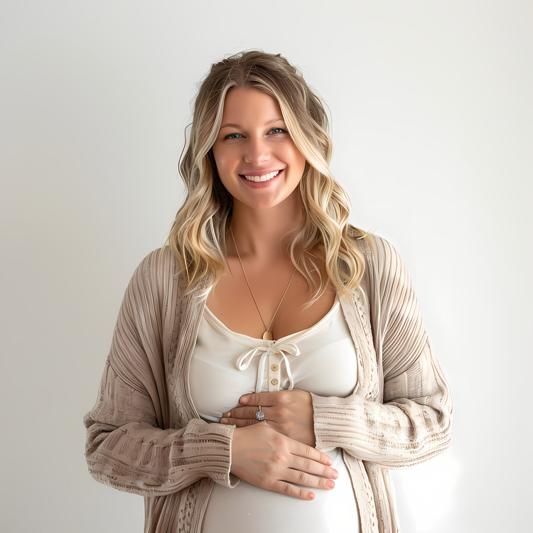 Pregnant Woman,Smiling,Baby Bump