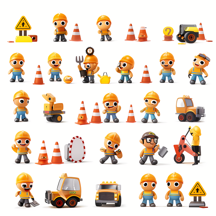 Roadworks,Worker,Construction