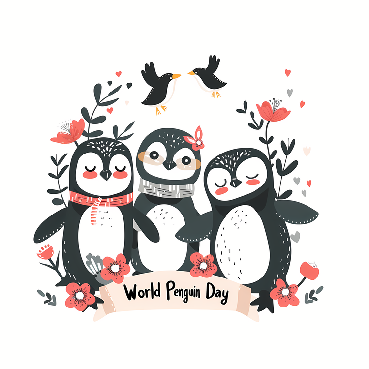 World Penguin Day,Penguin Family,Hugging Penguins