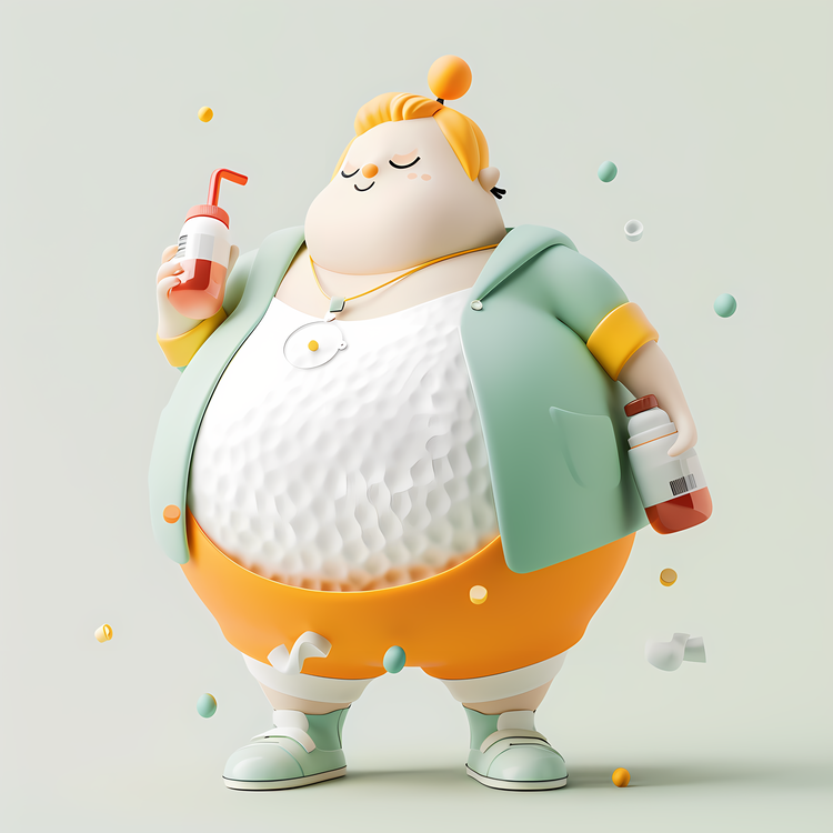 World Obesity Day,Cartoon,Character