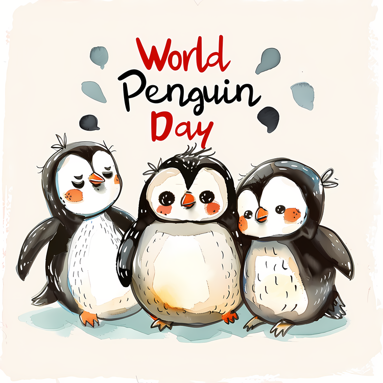 World Penguin Day,Cartoon,Cute