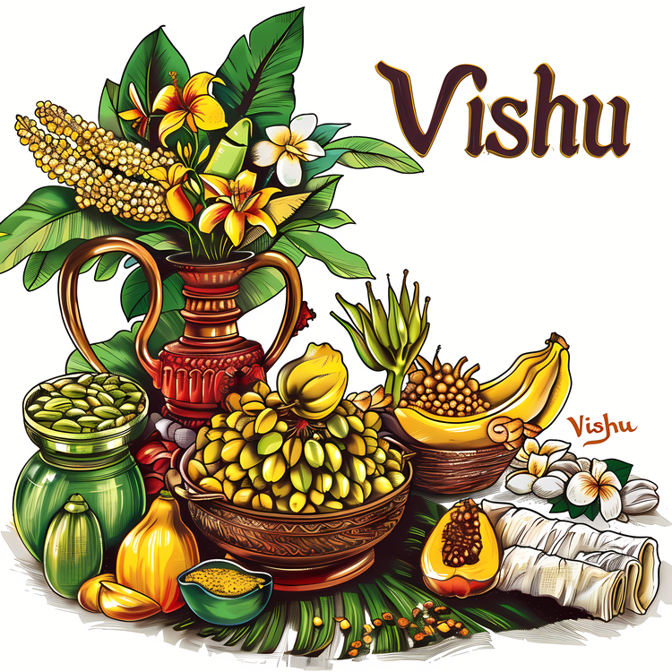 Vishu,Vishnu,Fruits And Flowers