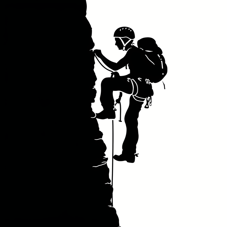Climbing Silhouette,Rock Climbing,Climber