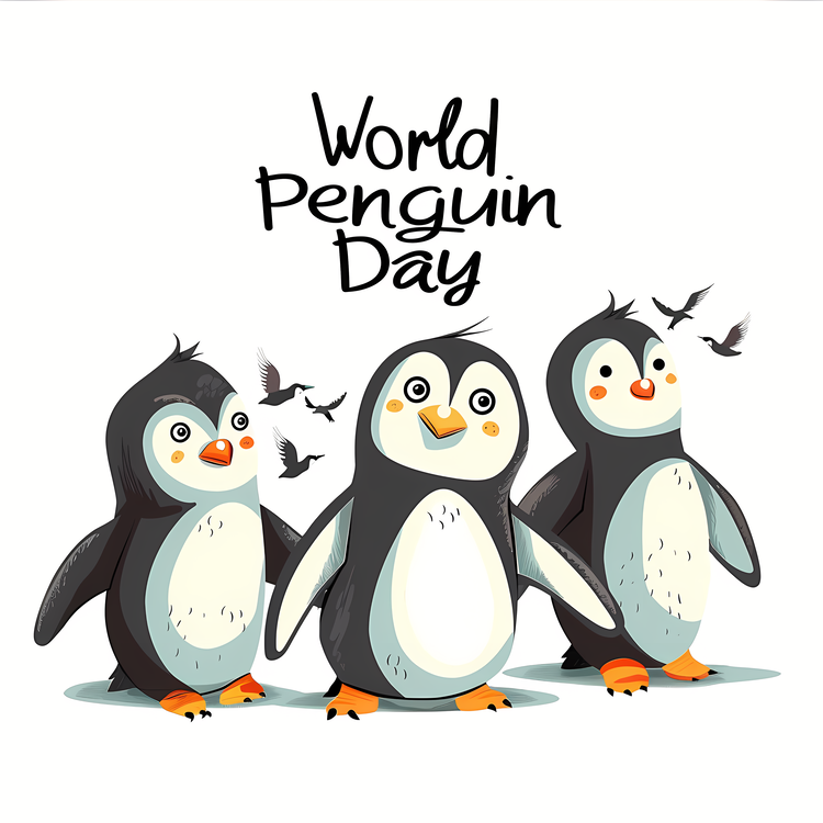 World Penguin Day,Cute Penguins,Cartoon Penguins