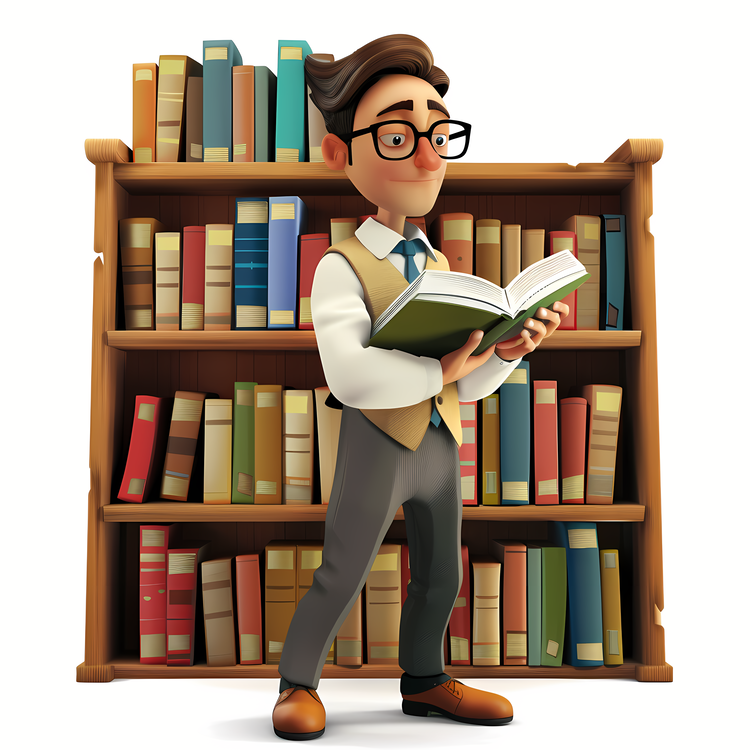 School Librarian,Man,Book