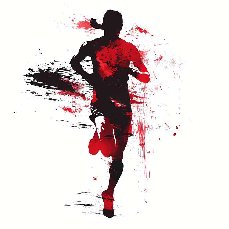 Marathon,Black And Red Splash,Runner