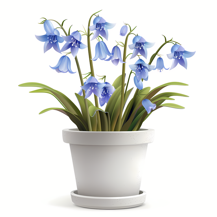 Bluebell Flower,Blue Flowers,Potted Plant
