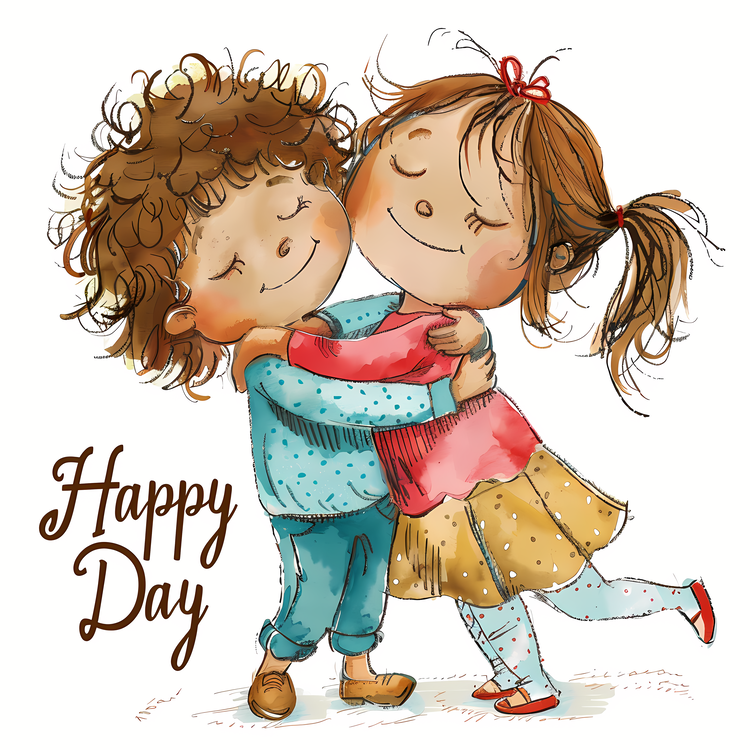 Happy Siblings Day,Hug,Children