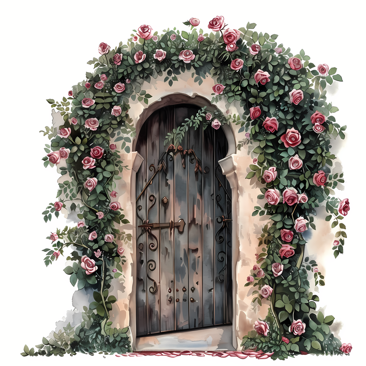 Flower Doorway,Flower Window,Romantic