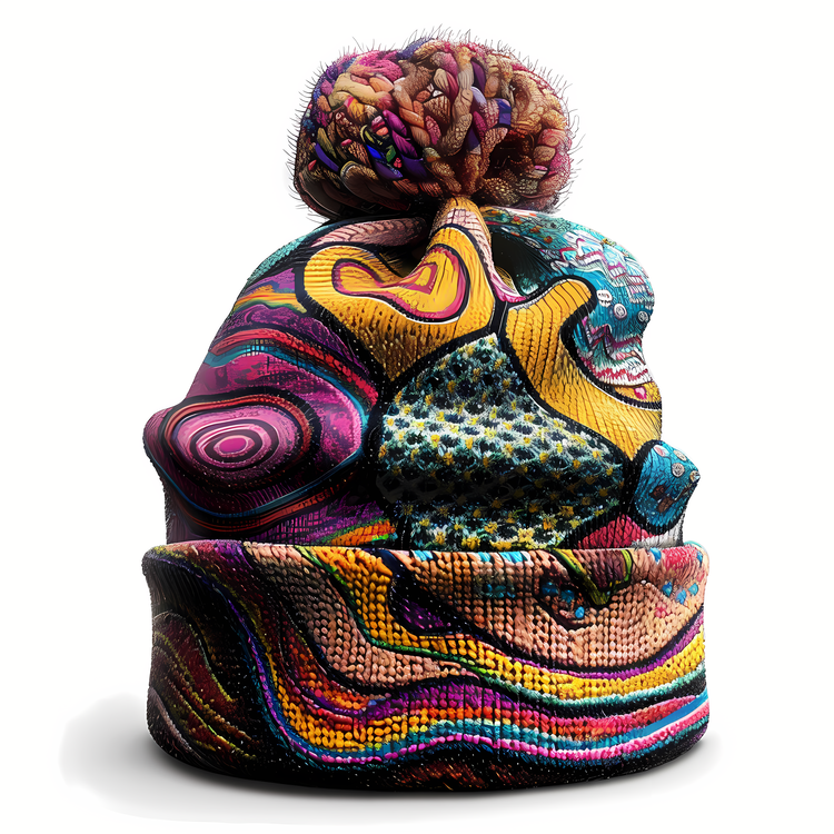 Knit Cap,Colorful And Vibrant Design,Perfect For Winter Season