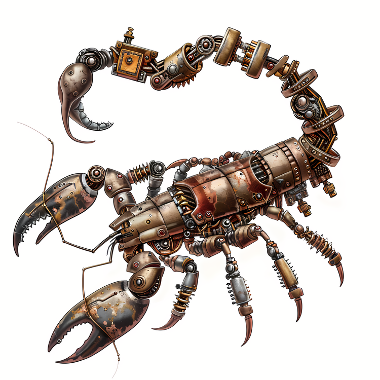 Steampunk,Scorpion,Robot