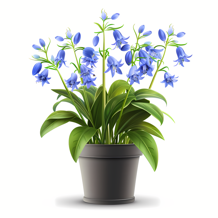 Bluebell Flower,Blue Flowers,Flower Pot