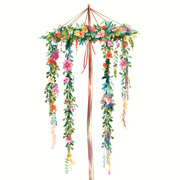 Maypole,Wedding Decor,Floral Arrangement