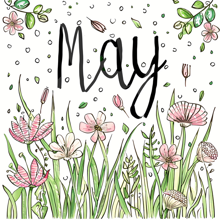 Hello May,Colorful Bouquet,Floral