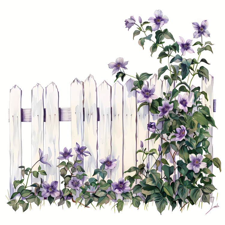 Clematis Flower,Climbing,Purple Flowers