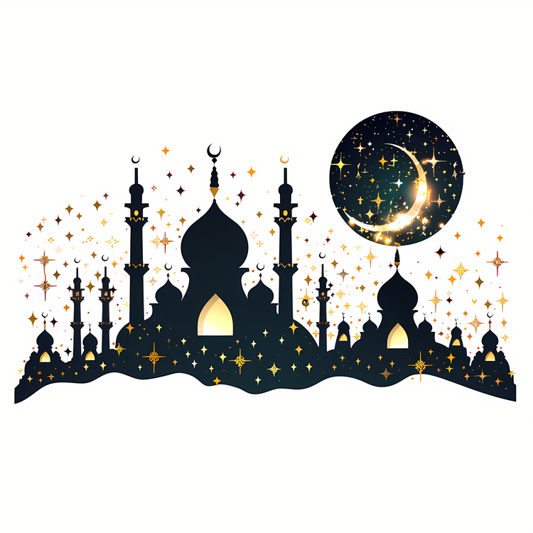 Eid Alfitr,Night Sky,Mosque