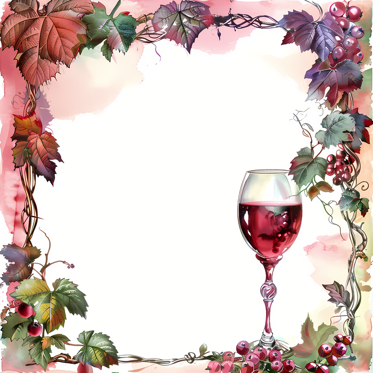 Wedding Frame,Wine Glass,Red Wine