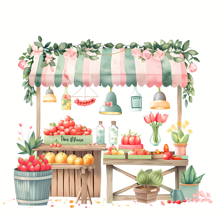 Spring Market,Fruit Stand,Vegetable Stand