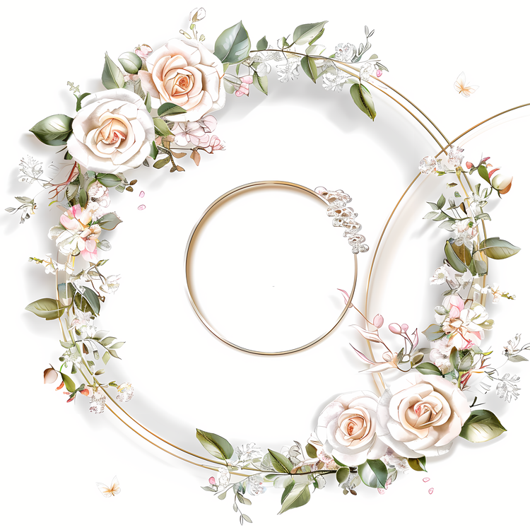 Wedding Frame,Wedding Bouquet,White Roses