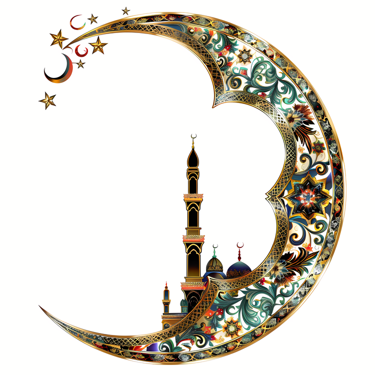 Eid Alfitr,Raised Moon,Islamic Art