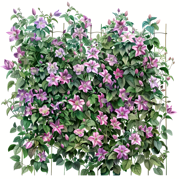 Clematis Flower,Climbing Plants,Purple Flowers