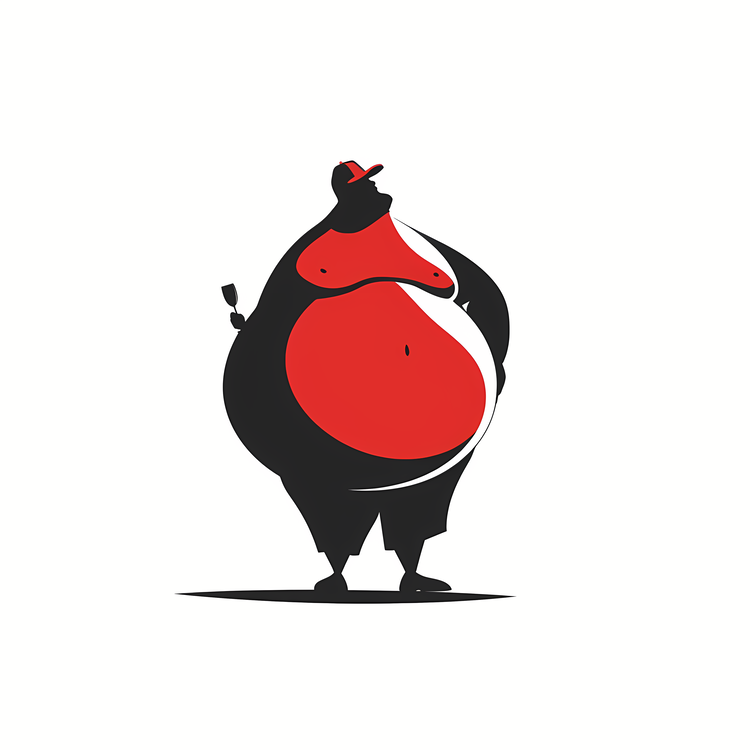 World Obesity Day,Red,Fat Man