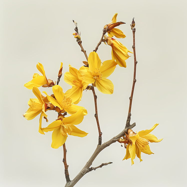 Forsythia Flower,Yellow,Flower