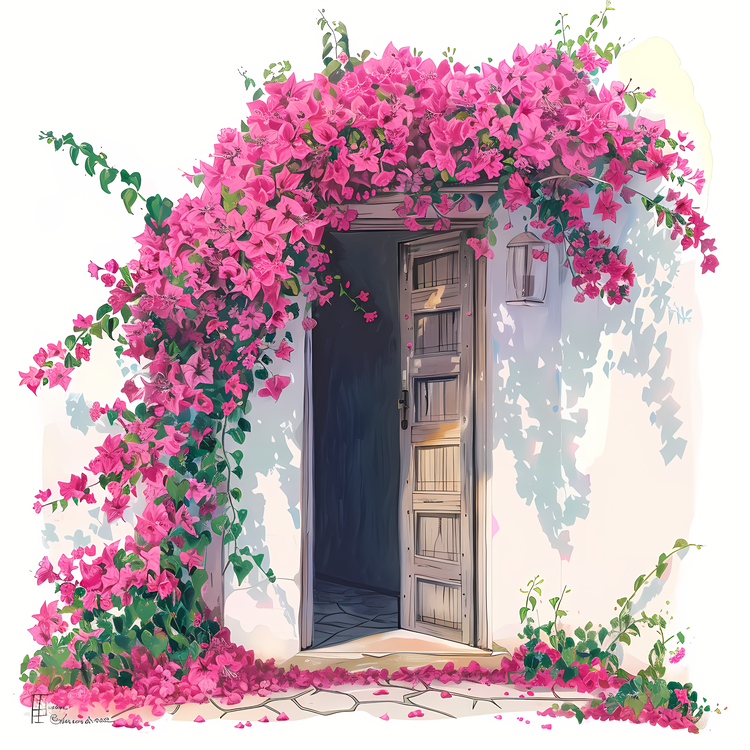 Flower Doorway,Flower Window,Flowers