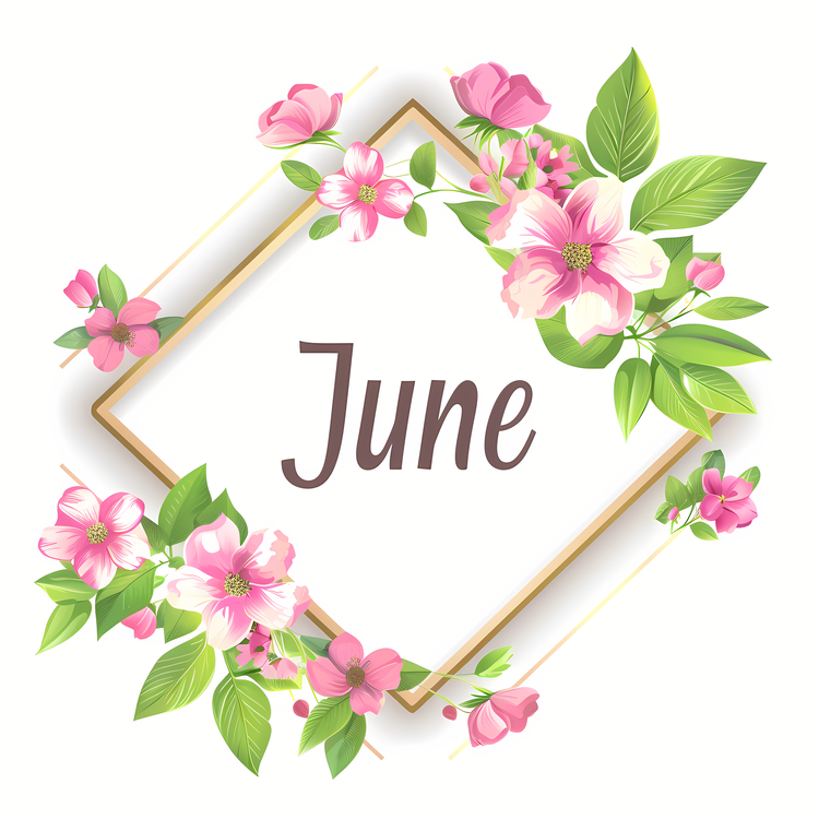 Hello June,Bouquet Of Pink Flowers,Wreath Of Flowers