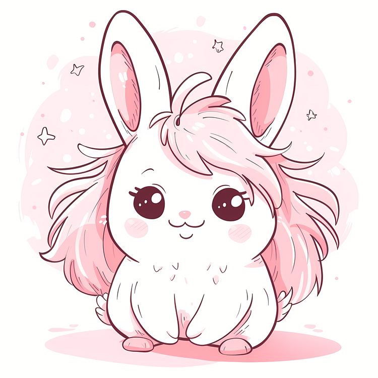 Kawaii,White Rabbit,Cute Bunny