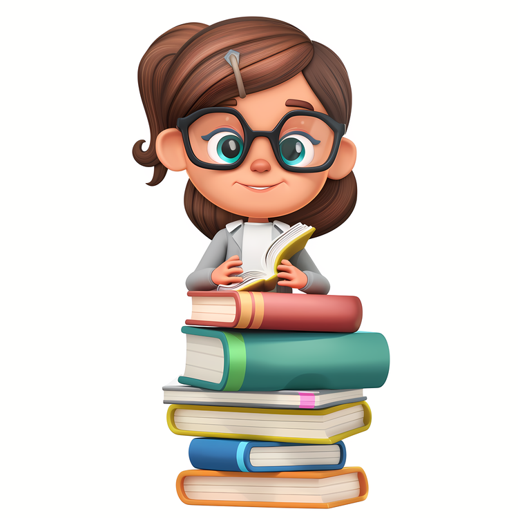 School Librarian,Woman,Cartoon