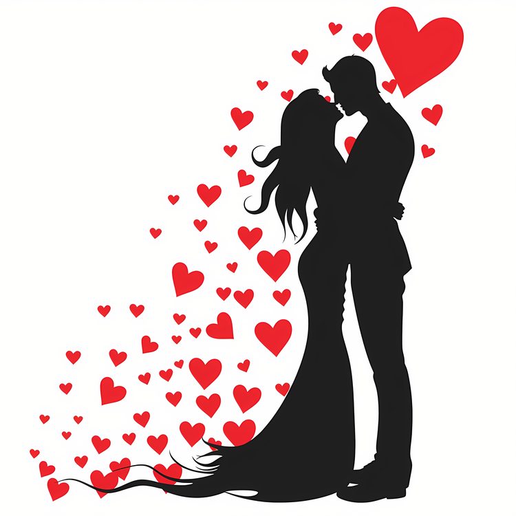 Lovers Day,Silhouette,Couple