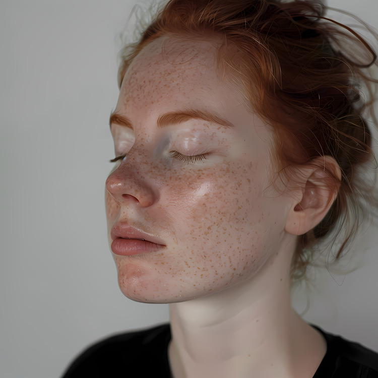 Sad Woman,Redhead,Freckles