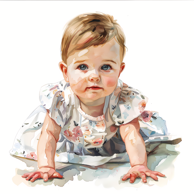Baby Girl,Watercolor,Baby