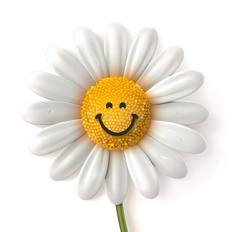 3d Cartoon Flowers,Smile,Sunflower