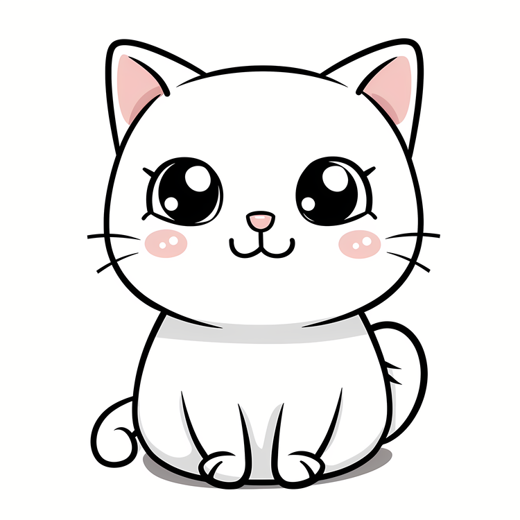 Kawaii,Cartoon Cat,Adorable Cat