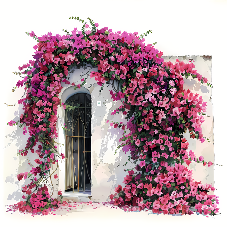 Flower Doorway,Flower Window,Floral