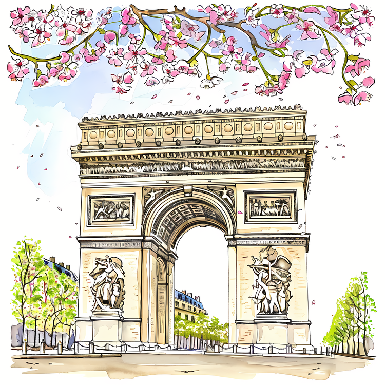 Arc De Triomphe,Victorious Victory In Paris,Triumph Monument In Paris