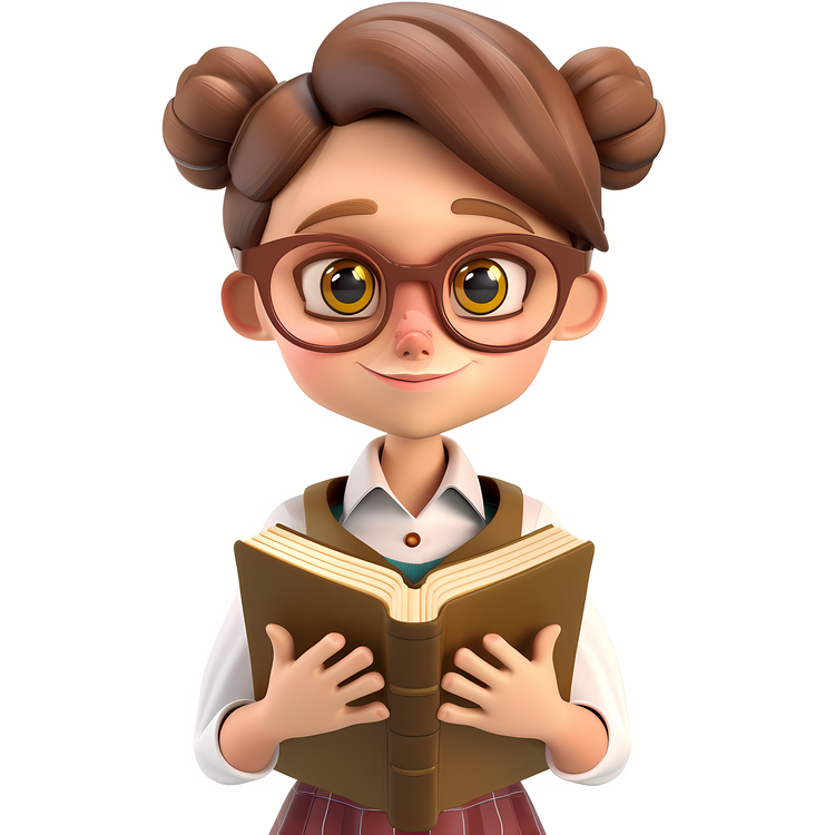 School Librarian,Girl Reading,Female Student