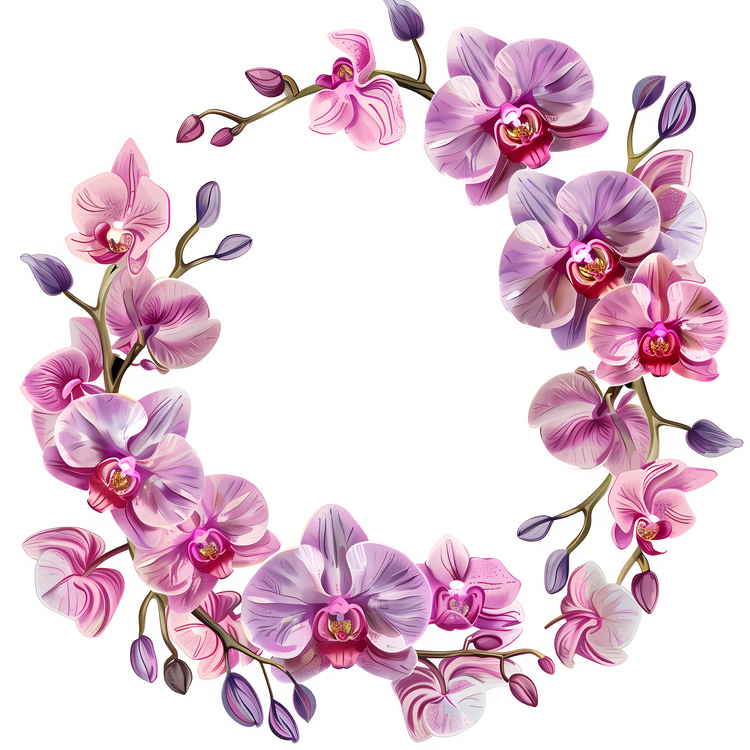 Orchid Day,Wreath,Flower Wreath