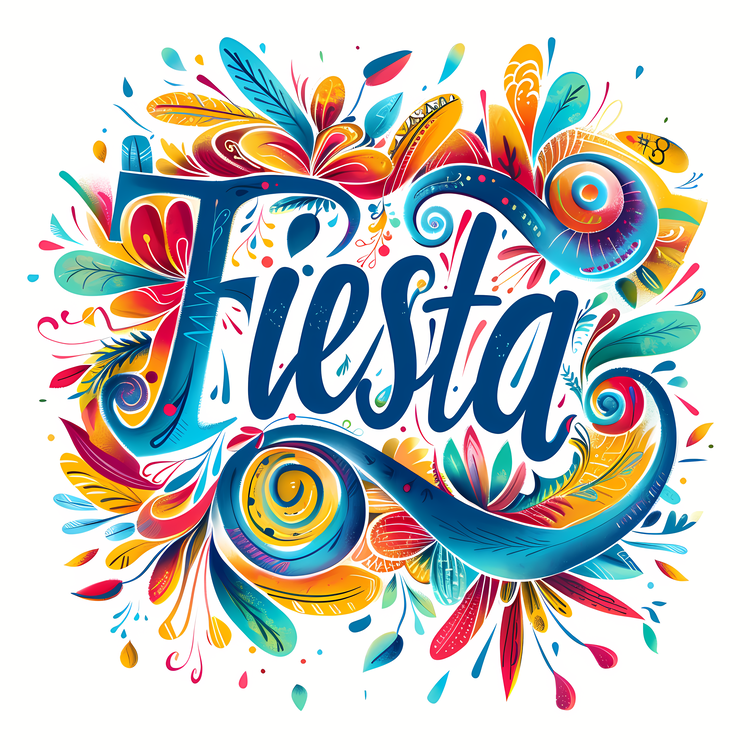 Fiesta,Colorful Floral Design,Vibrant Flowers