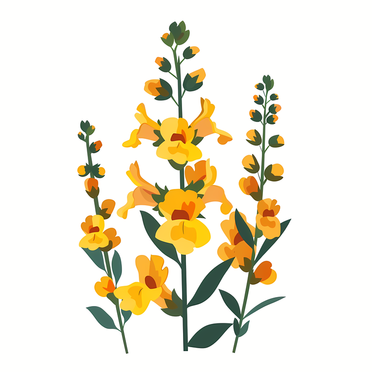 Snapdragon Flower,Yellow Flowers,Plants