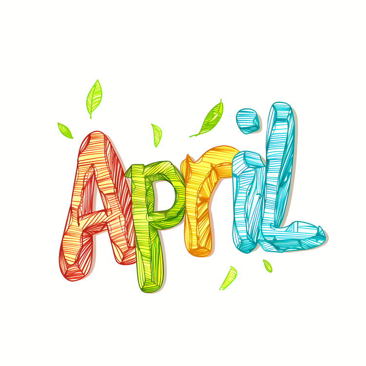 Hello April,Handwritten,Colorful