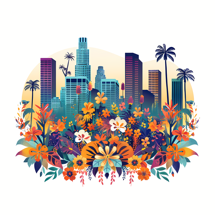 Los Angeles,Colorful,Cityscape